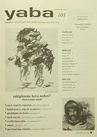 Yaba Edebiyat Dergisi Sayı: 101 / Ekim-Kasım-Aralık 2016