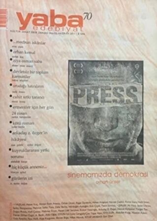 Yaba Edebiyat Dergisi Sayı: 70