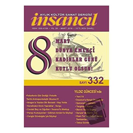 İnsancıl Dergisi Sayı: 332 Mart 2018