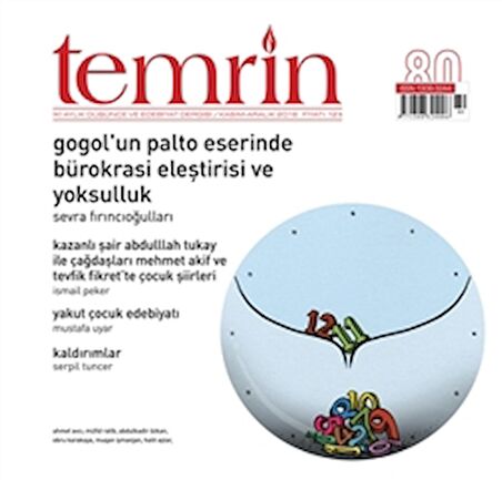 Temrin Düşünce ve Edebiyat Dergisi Sayı: 80 Kasım - Aralık 2016