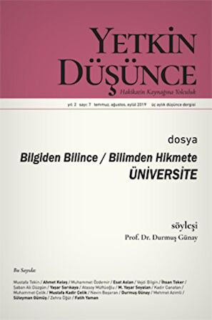 Yıl: 2 Sayı: 7 Temmuz - Ağustos - Eylül 2019