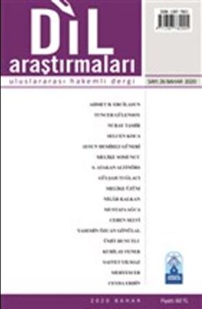 Dil Araştırmaları Uluslararası Hakemli Dergi Sayı: 26 Bahar 2020