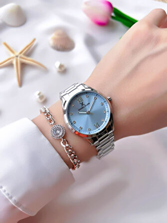 Daniel Klein Çelik Kordon 30 Mt Suya Dayanıklı Kadın Kol Saati+Bileklik BFG.13496.X9