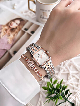 Daniel Klein Çelik Kordon 30 Mt Suya Dayanıklı Kadın Kol Saati+Bileklik BFG.13877.11