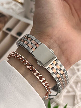 Daniel Klein Çelik Kordon 30 Mt Suya Dayanıklı Kadın Kol Saati+Bileklik BFG.13877.11