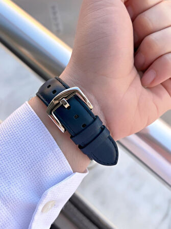 Ferrucci Çift Kordonlu Deri Ve Çelik Hasırlı İç Fonksiyonları Aktif 3 Atm Erkek Kol Saati EFC.03L.02