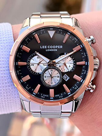 Lee Cooper Çelik Kordon Kadran Özellikleri Aktif 50 Mt Suya Dayanıklı Erkek Kol Saati FBLC.07385.560