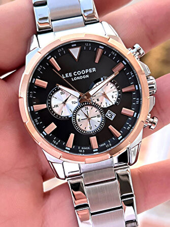Lee Cooper Çelik Kordon Kadran Özellikleri Aktif 50 Mt Suya Dayanıklı Erkek Kol Saati FBLC.07385.560