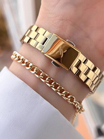 Daniel Klein Kristal Kesme Camlı Çelik Kordon 3Atm Suya Dayanıklı Kadın Kol Saati+Bileklik F13954.M2