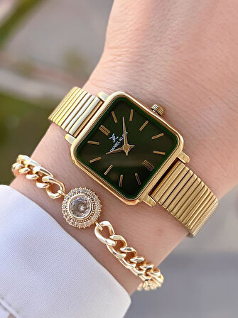 Daniel Klein Çelik Kordon Köşeli Kasa 2 Yıl Garantili Bileklik Hediyeli Kadın Kol Saat BFG.10835.5