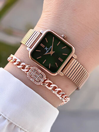 Daniel Klein Çelik Kordon Köşeli Kasa 2 Yıl Garantili Bileklik Hediyeli Kadın Kol Saat BFG.10835.6