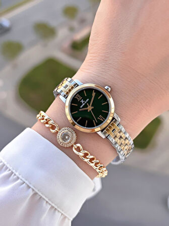 Daniel Klein Çelik Kordon 2 Yıl Garantili 3 Atm Suya Dayanıklı+Bileklik Kadın Kol Saat BFG.13779.7