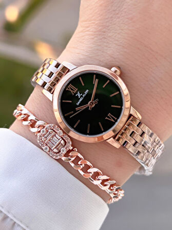 Daniel Klein Çelik Kordon 2 Yıl Garantili 3 Atm Suya Dayanıklı+Bileklik Kadın Kol Saat BFG.13779.9