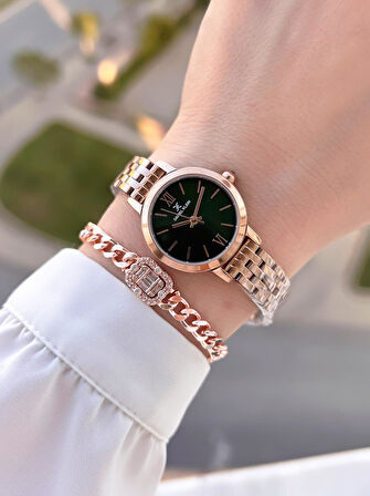 Daniel Klein Çelik Kordon 2 Yıl Garantili 3 Atm Suya Dayanıklı+Bileklik Kadın Kol Saat BFG.13779.9