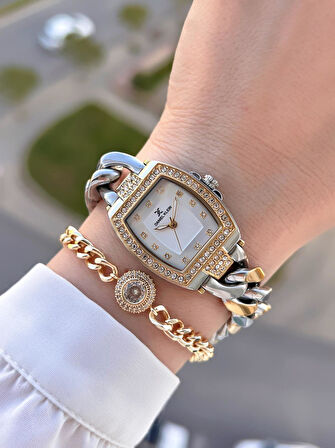 Daniel Klein Çelik Kordon 2 Yıl Garantili 3 Atm Suya Dayanıklı+Bileklik Kadın Kol Saati BFG.13717.3