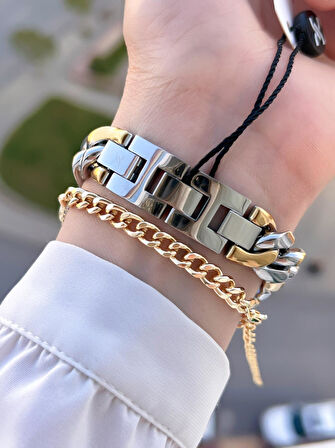 Daniel Klein Çelik Kordon 2 Yıl Garantili 3 Atm Suya Dayanıklı+Bileklik Kadın Kol Saati BFG.13717.3