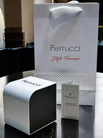 Ferrucci Çelik Kordon Kararma Renk Atma Yapmaz 2 Yıl Garantili Kadın Kol Saati+Bileklik F.03262.02