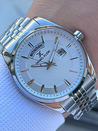Daniel Klein Takvimli Kadran Rolex Kasa 30 Mt Suya Dayanıklı 2 Yıl Garantili Erkek Kol Saati FG.DK10873.1