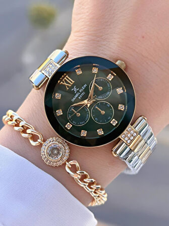 Daniel Klein Çelik Kordon 30 Mt Suya Dayanıklı Kadın Kol Saati+Bileklik BYN.10728.M4