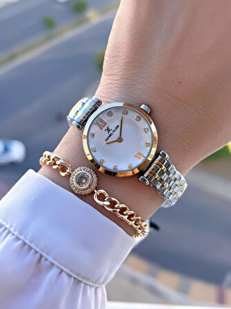 Daniel Klein Çelik Kordon 30 Mt Suya Dayanıklı Kadın Kol Saati+Bileklik BYN.14094.3