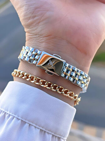 Daniel Klein Çelik Kordon 30 Mt Suya Dayanıklı Kadın Kol Saati+Bileklik BYN.14094.4