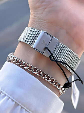 Daniel Klein Çelik Kordon 30 Mt Suya Dayanıklı Kadın Kol Saati+Bileklik BYN.13966.1