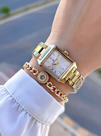 Daniel Klein Çelik Kordon 30 Mt Suya Dayanıklı 2 Yıl Garantili Kadın Kol Saati+Bileklik BYN.10816.2