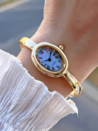 Coliseum Çelik Kordon Cartier Model Elips (Oval) Tasarım Kadın Kol Saati FG.CRT.006