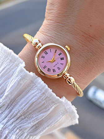 Coliseum Çelik Kordon Cartier Hasır Model Kilitsiz Tasarım Kadın Kol Saati FG.HS.004