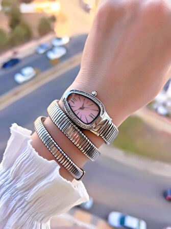 Coliseum Dolamalı Yılan Model Özel Tasarım Vintage Seri Kadın Kol Saati CL.Y001.M2