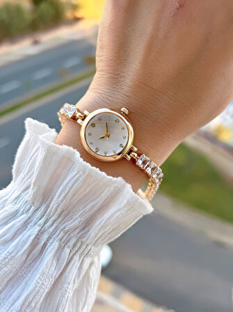 Coliseum Çelik Ve Taşlı Kordon Vintage Seri Küçük Kasa Özel Tasarım Kadın Kol Saati SP.8933.M1