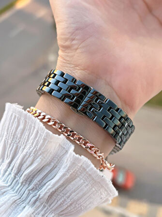 Daniel Klein Seramik Kordon Taşlı Kadran 2 Yıl Garantili 3 Atm Kadın Kol Saati+Bileklik Hediyeli SM5