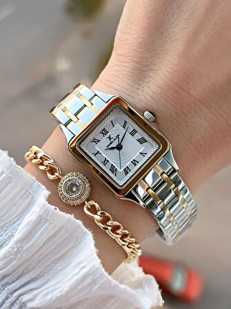 Daniel Klein Çelik Kordon 30 Mt Suya Dayanıklı Kadın Kol Saati+Bileklik BYN.10814.4