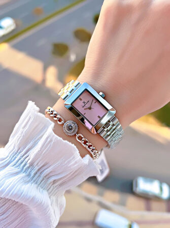 Daniel Klein 2 Yıl Garantili Çelik Kordon 30 Mt Suya Dayanıklı Kadın Kol Saati+Bileklik BFF.10821.2