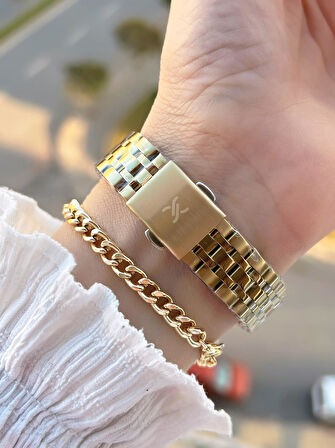 Daniel Klein Çelik Kordon 30 Mt Suya Dayanıklı Kadın Kol Saati+Bileklik BF.GF.10821.4