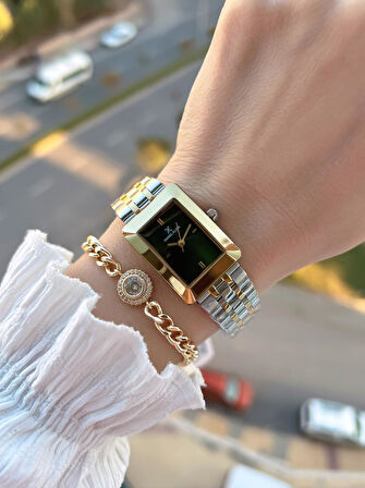 Daniel Klein Çelik Kordon 30 Mt Suya Dayanıklı Kadın Kol Saati+Bileklik BF.GF.10821.7