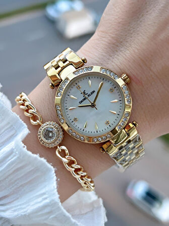 Daniel Klein Çelik Kordon 30 Mt Suya Dayanıklı Kadın Kol Saati+Bileklik BF.GF.10109.2