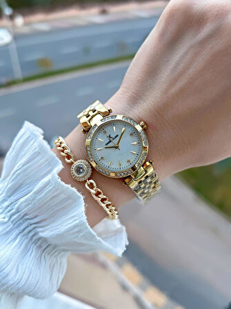 Daniel Klein Çelik Kordon 30 Mt Suya Dayanıklı Kadın Kol Saati+Bileklik BF.GF.10109.2