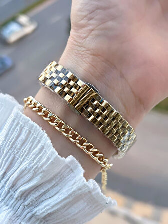 Daniel Klein Çelik Kordon 30 Mt Suya Dayanıklı Kadın Kol Saati+Bileklik BF.GF.10109.3