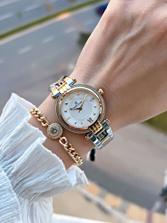 Daniel Klein 2 Yıl Garantili Çelik Kordon 30 Mt Suya Dayanıklı Kadın Kol Saati+Bileklik BF.G.10070.3