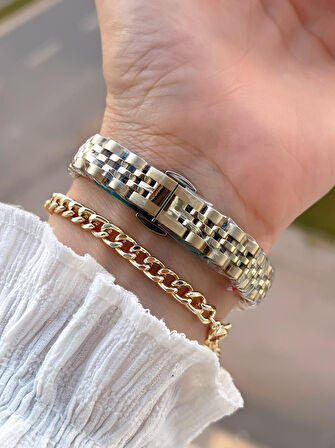 Daniel Klein 2 Yıl Garantili Jubile Kordon 3 Atm Suya Dayanıklı Kadın Kol Saati+Bileklik F.Z.10030.3