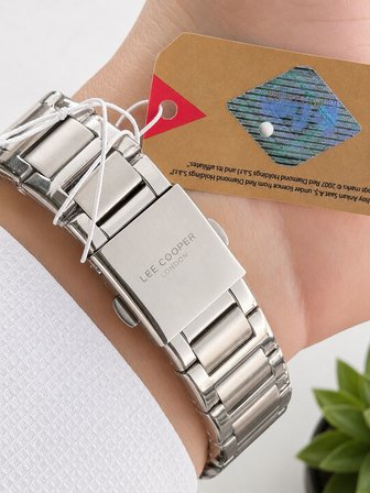 Lee Cooper Çelik Kordon Takvimli Kadran 50 Mt Suya Dayanıklı Özel Tasarım Erkek Kol Saati LC.M02.M3