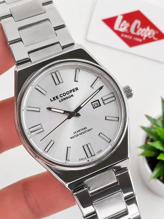 Lee Cooper Çelik Kordon Takvimli Kadran 50 Mt Suya Dayanıklı Özel Tasarım Erkek Kol Saati LC.M02.M4
