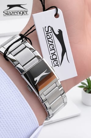 Slazenger 2 Yıl Garantili İç Fonksiyonları Aktif 10 Atm Suya Dayanıklı Erkek Kol Saati FG.ESL002.E2
