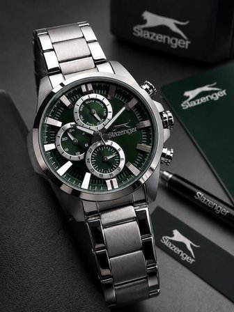Slazenger 2 Yıl Garantili İç Fonksiyonları Aktif 10 Atm Suya Dayanıklı Erkek Kol Saati FG.ESL002.E4