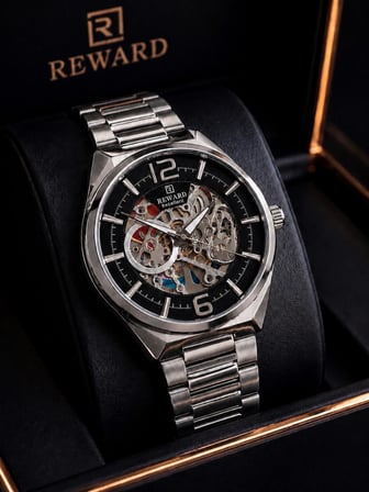 Reward Otomatik Luxury Seri Erkek Saati Çelik Kordon 5 ATM Su Geçirmez 2 Yıl Garanti RW.RQ.003