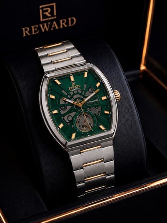 Reward Otomatik Luxury Seri Erkek Saati Çelik Kordon 5 ATM Su Geçirmez 2 Yıl Garanti RW.EO01