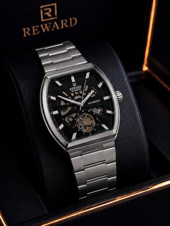 Reward Otomatik Luxury Seri Erkek Saati Çelik Kordon 5 ATM Su Geçirmez 2 Yıl Garanti RW.EO03