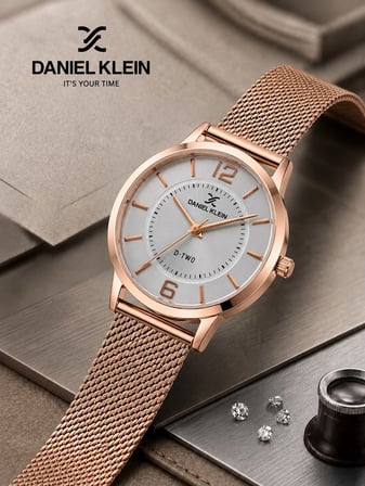 Daniel Klein Premium Seri Hasır Kordon 2 Yıl Garantili 3 Atm Suya Dayanıklı Kadın Kol Saati C13306.7
