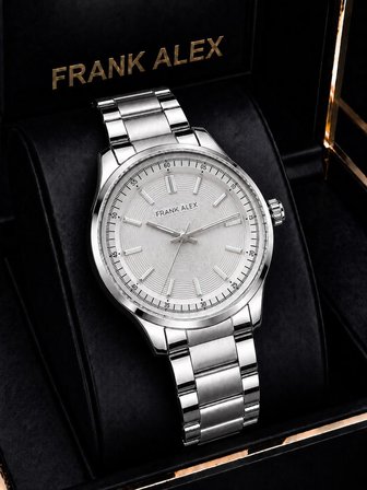 Frank Alex 2 Yıl Garantili Çelik Kordon 3 Atm Erkek Kol Saati FG.X7325.4